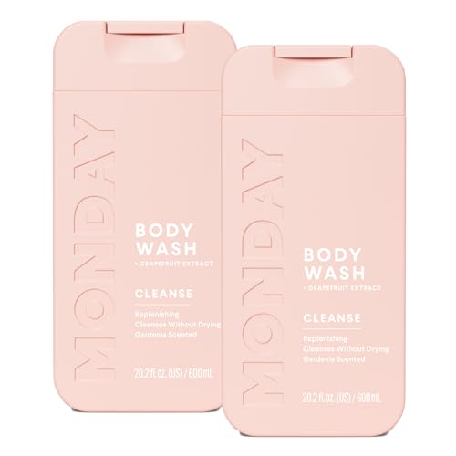 MONDAY HAIRCARE CLEANSE Body Wash Dual Pack - Grapefruit Extract & Hyaluronic Acid, 600 mL for Normal to Oily Skin