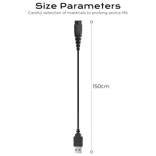 5V USB Charger for Hatteker Cordless Beard Trimmer & Clippers