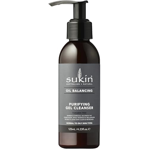 Sukin Oil Balancing Charcoal Gel Cleanser 125ML for Oily & Combination Skin