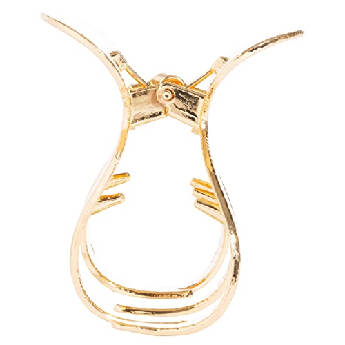 L. Erickson Gold Clamp Claw Hair Clip for All Hair Types