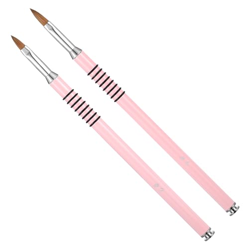 Prasacco Acrylic Nail Brush Set - 2 Professional Kolinsky Brushes
