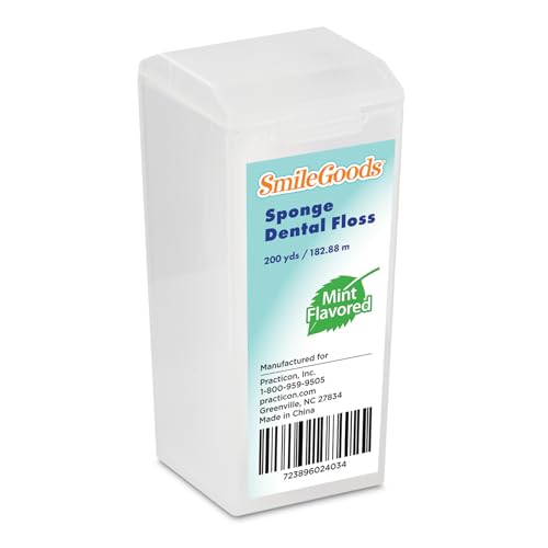 SmileGoods Sponge Dental Floss - 200 Yards, Mint Flavor