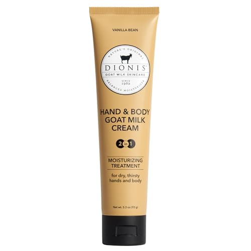 Dionis Goat Milk Lotion for Dry Skin - Vanilla Bean Scent, 3.3 oz
