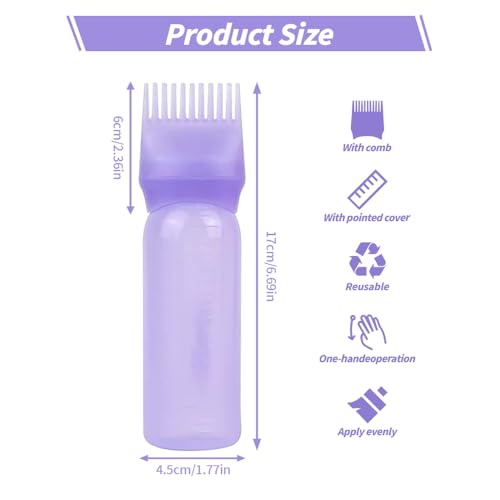 Ella & Sara 3-Pack Hair Oil Applicator Bottles for Dye & Treatments