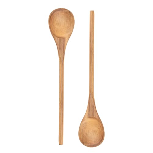 MZROO 12.5-Inch Wooden Cooking Spoon - Durable Acacia Wood Mixing Spoon