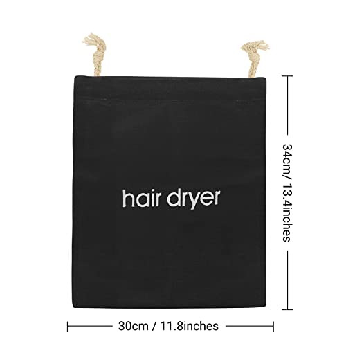 TSHD Cotton Hair Dryer Storage Bags - Travel Drawstring Organizer, 4 Pack