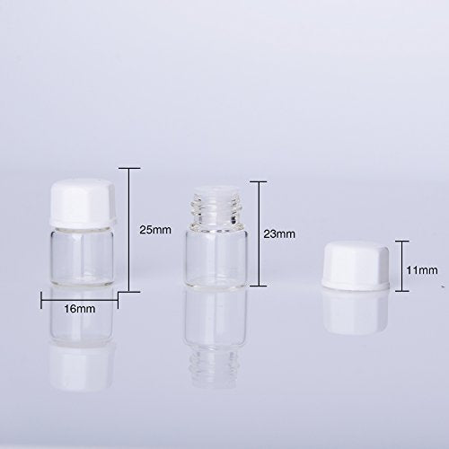 Clear 100pcs 1ml Small Glass Essential Oil Sample Bottles