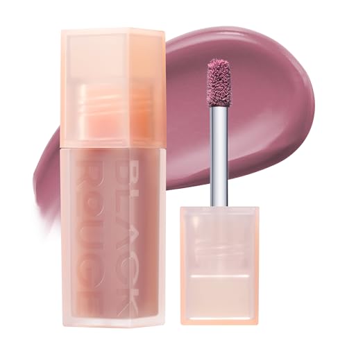 BLACK ROUGE Double Layer Velvet Lip Tint Pale Plum - Long Lasting, Hydrating Korean Sheer Glow Lipstick with Tangerine Scent