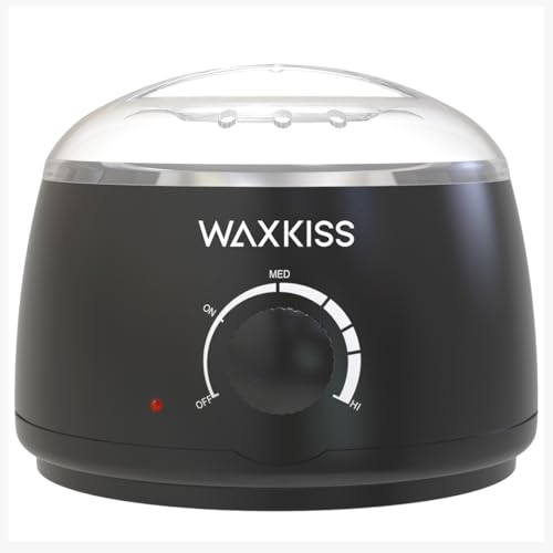 Waxkiss 14Oz Black Wax Warmer for Hair Removal with Aluminum Pot