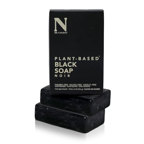 Dr. Natural Black Bar Soap - Moisturizing Acne Treatment - 2 pcs