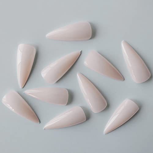 Lifextol Extra Long Nude Stiletto Press-On Nails 120pc Kit
