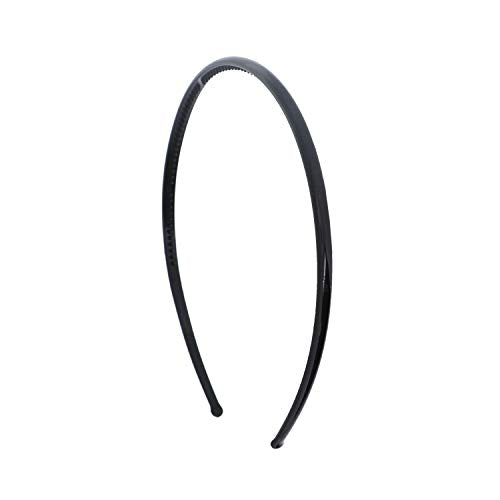 Motique Accessories Thin Plastic Headbands Set of 8 - Black Hair Accessories