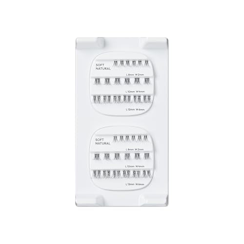 Falscara Studio Soft Natural False Eyelashes - 36 Reusable Lash Clusters, 8mm-12mm