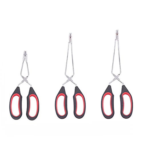 Alnicov Stainless Steel Scissor Tongs Set - 3 Sizes (9/11/13 Inch)