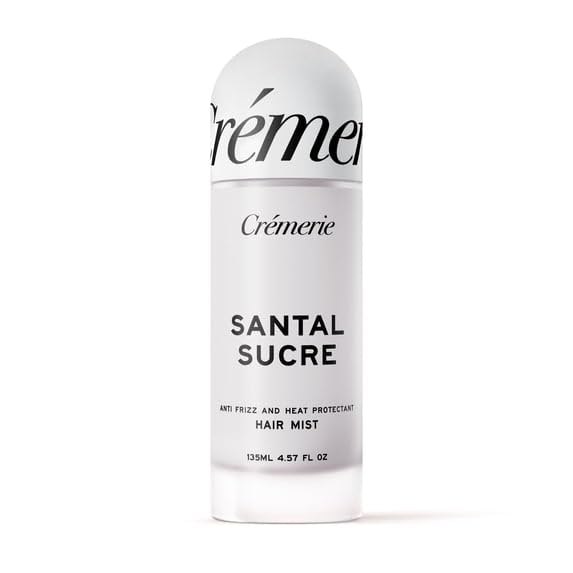 Cremerie Santal Sucre Hair Mist - Anti-Frizz & Heat Protectant Spray | Lightweight Shine, 4.5 fl oz