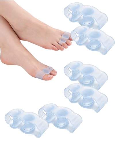 Silicone Toe Separators for Bunion Relief - 3-Pair Value Pack
