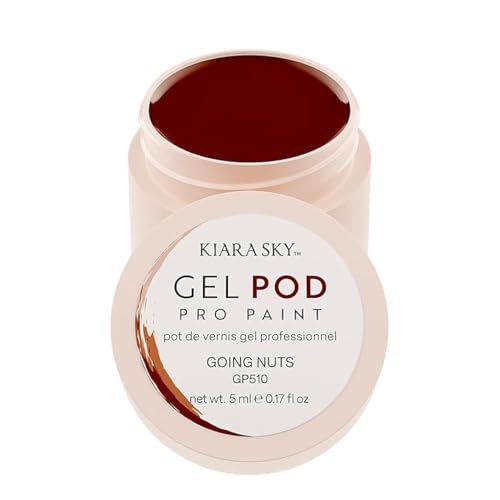 KIARA SKY Going Nuts Chestnut Brown Ultra Pigmented Gel Art Paints for Nails 5ml
