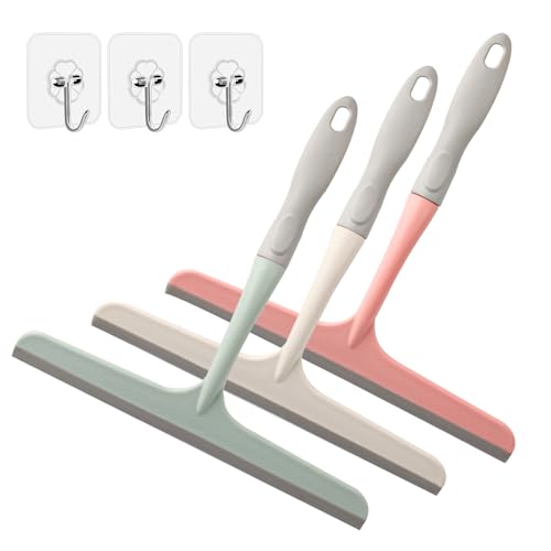 3-Pack Shower Squeegee Set for Glass & Car Windows - Durable & Ergonomic