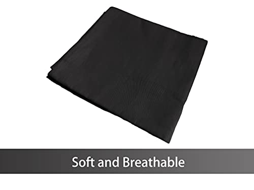 iMaylex 100% Egyptian Cotton Zipper Pillow Case - Black, 20" x 48"