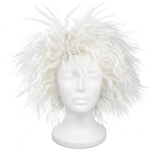 Skeleteen Mad Scientist Costume Wig - One Size White Curly Wig