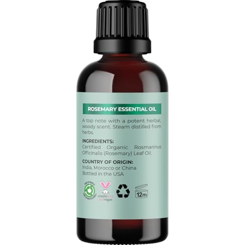 Maple Holistics Organic Rosemary Oil for Hair & Skin - 1 Fl Oz