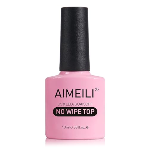 AIMEILI No Wipe Top Coat - HEMA-Free Vegan Gel Nail Polish