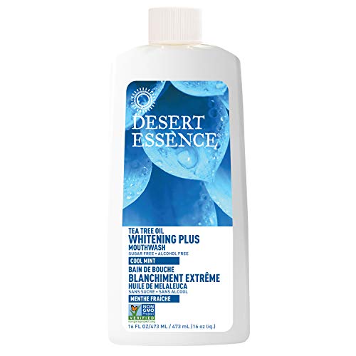 Desert Essence Tea Tree Whitening Mint Mouthwash, 16 fl oz