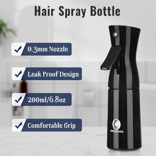 BRUSHZOO Detangler Brush Set with Spray Bottle & Wide Tooth Comb