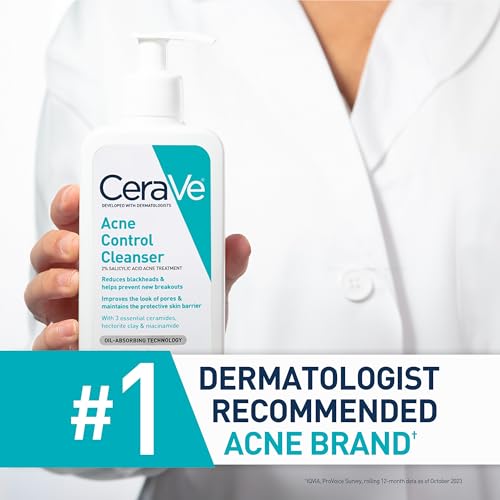 CeraVe Acne Control Cleanser with 2% Salicylic Acid & Clay, 16 oz