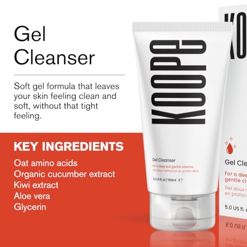 Koope Gel Cleanser - Gentle Face Wash for All Skin Types, 5.0 fl oz