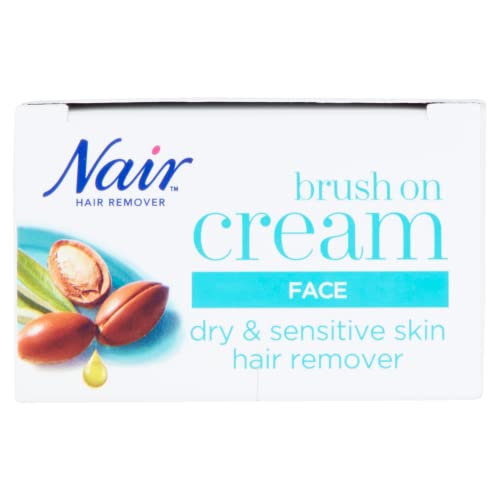 Nair Brush-On Facial Hair Remover Cream with Argan Oil - 50ml
