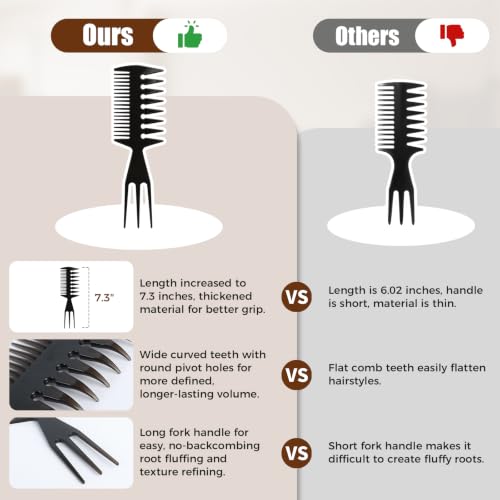 3-Piece Professional Hair Styling Comb Set for Men
