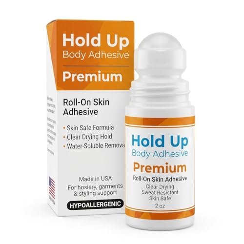 Hold Up Body Adhesive Skin Glue Roller - Sweat-Resistant Clothing Tape
