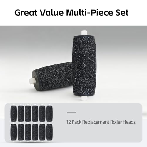 12 Extra Coarse Replacement Rollers for Amope & Dr Scholl's Foot File