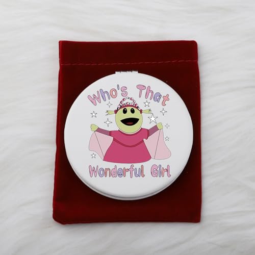 WUSUANED Green Princes Makeup Mirror - Double-Sided Cartoon Gift