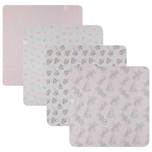 Disney Baby 4-Pack Cotton Flannel Receiving Blankets - 28"x28"