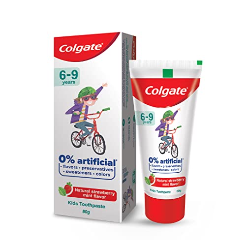 Colgate Kids Toothpaste for Ages 6-9, Strawberry Mint Flavor, 80g