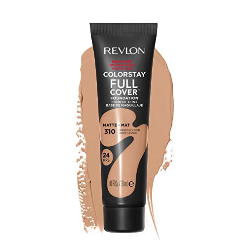 Revlon ColorStay Full Cover Foundation, 310 Warm Golden - 24HR Matte Finish