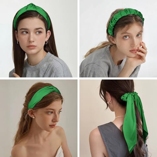 Silky Satin Hair Accessories Set - No Damage Scrunchies & Bows for Women