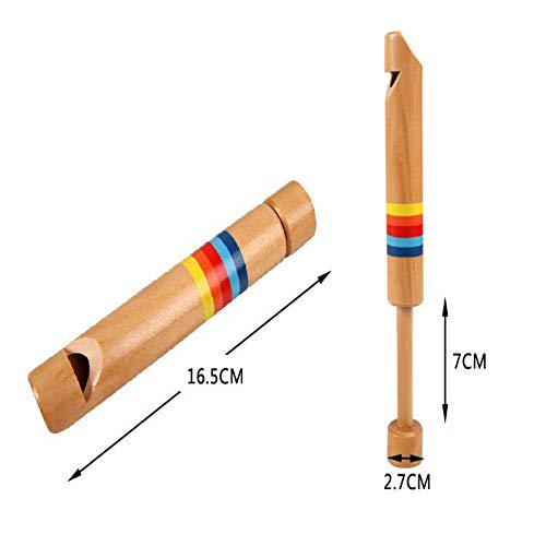 Tvoip Wooden Train Whistles Set - 2 Pack Educational Toy