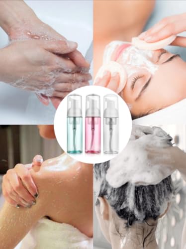60ml Foam Pump Bottle - Refillable Travel Soap Dispenser (3 Pack)