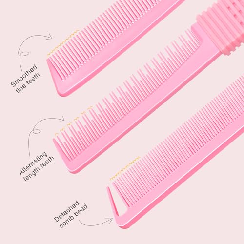 TsMADDTs 3-Piece Hair Combs Set for All Hair Types - Detangle & Style