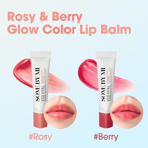 SOME BY MI V10 Hyal Lip Sun Protector SPF 15, Rosy Tinted Balm (2 Pack)