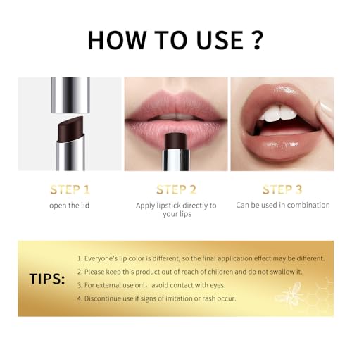 URQT Honey Tinted Lip Balm - Moisturizing Sheer Lipstick, Dark Cherry