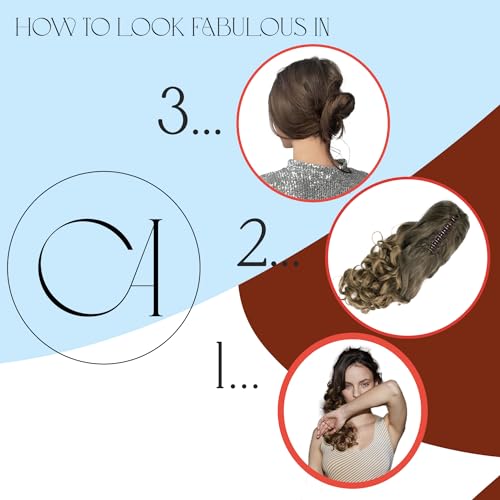 CAISHA 20-Inch Wavy Blondmix Ponytail Extension with Butterfly Claw - Model H32a