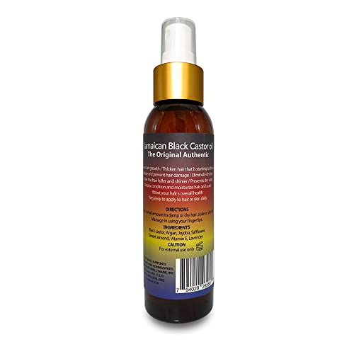 Well's Oil Jamaican Black Castor & Lavender Oil Spray - 4 oz | Lightweight Moisturizing Hair & Scalp Oil