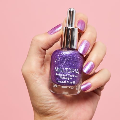 Nailtopia Plant-Based Chip Free Nail Lacquer - Jomo (Sheer Purple) 0.41 Fl Oz