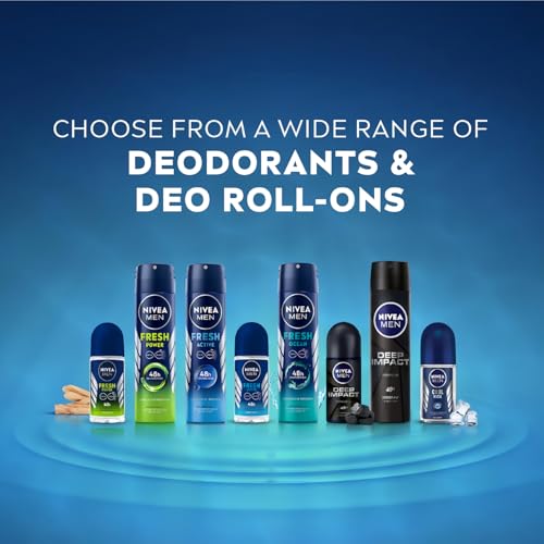 NIVEA MEN Fresh Ocean Deodorant Spray - Long-Lasting Citrus Marine Fragrance, 150ml, Pack of 3