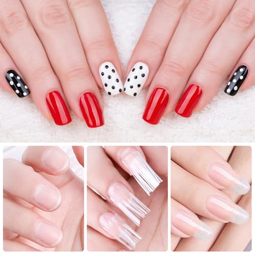 Beaupretty Fiberglass Nail Extension Fibers for Natural Look, Quick DIY Nail Tips