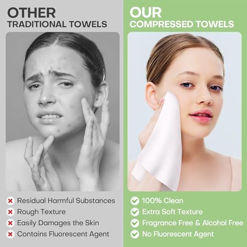 Thick Compressed Face Towels - Eco-Friendly Travel Washcloths